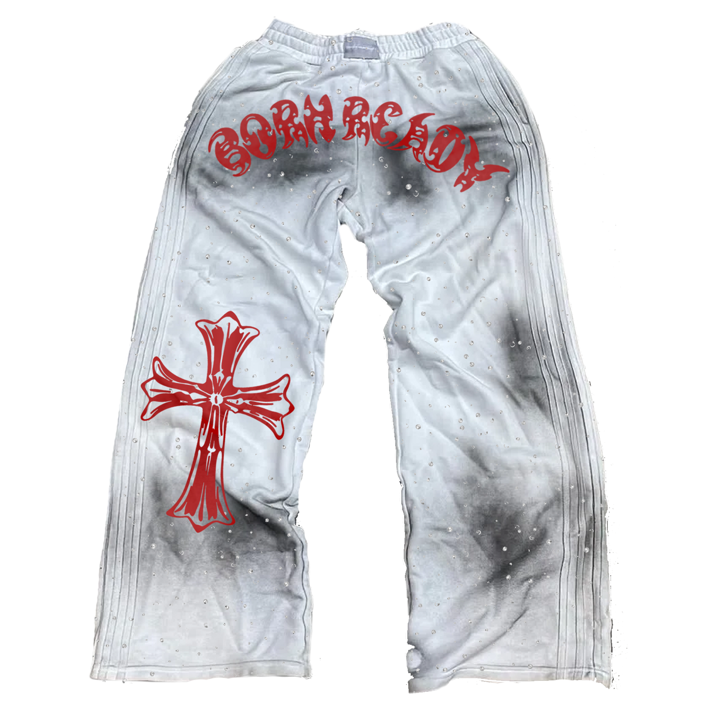 "Born Ready" White Sweatpants